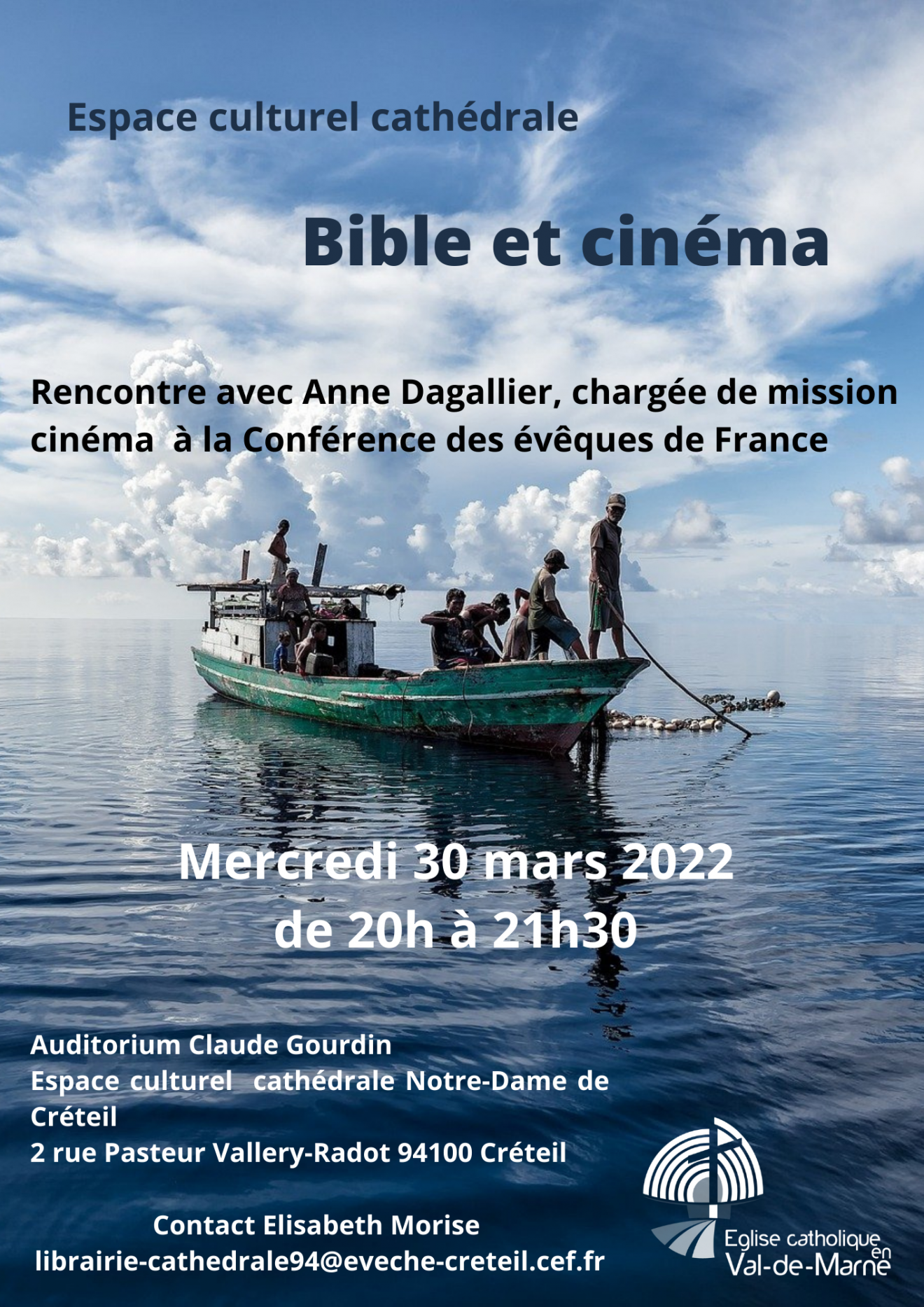 Bible et cinéma mardi 30 mars de 20h à 21h30 espace culturel de la cathédrale
