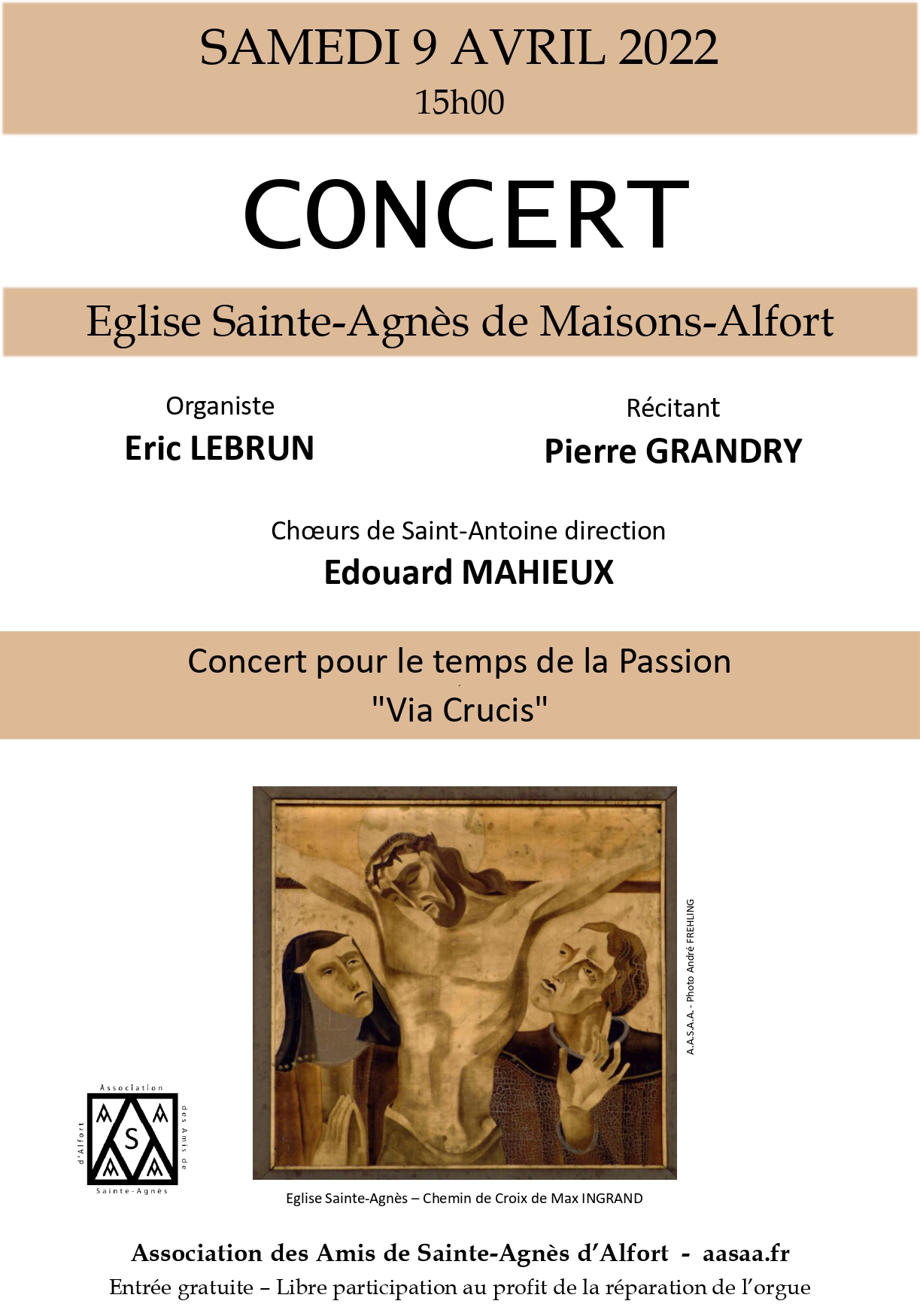 Concert pour le temps de la Passion ＂Via crucis＂