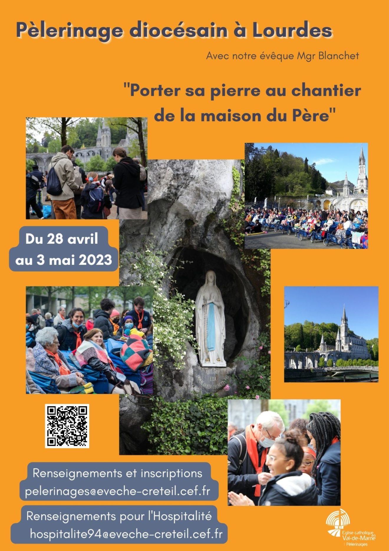Pèlerinage diocésain à Lourdes du 28 avril au 3 mai 2023