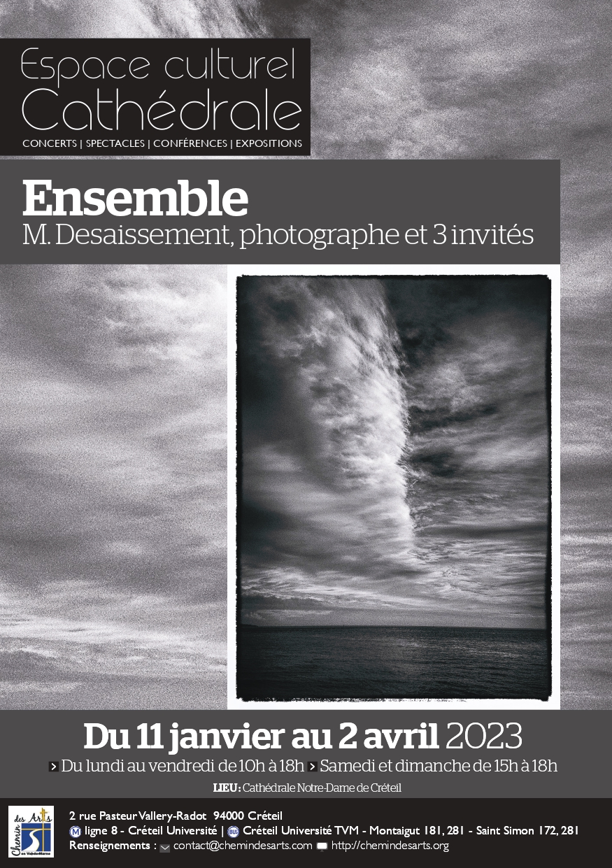 Mercredi 11 janvier à 17h : Inauguration de l'exposition : « Ensemble » Exposition Michel Desaissement, photographe