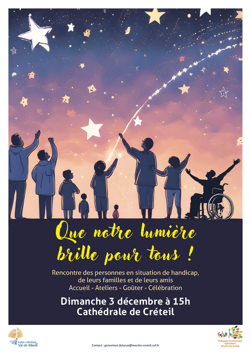 ＂Que notre lumière brille pour tous＂ Dimanche 3 décembre à 15h Cathédrale de Créteil