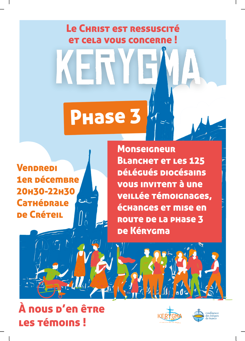 Kérygma phase 3 : rendez-vous vendredi 1er décembre à 20h30 à la cathédrale